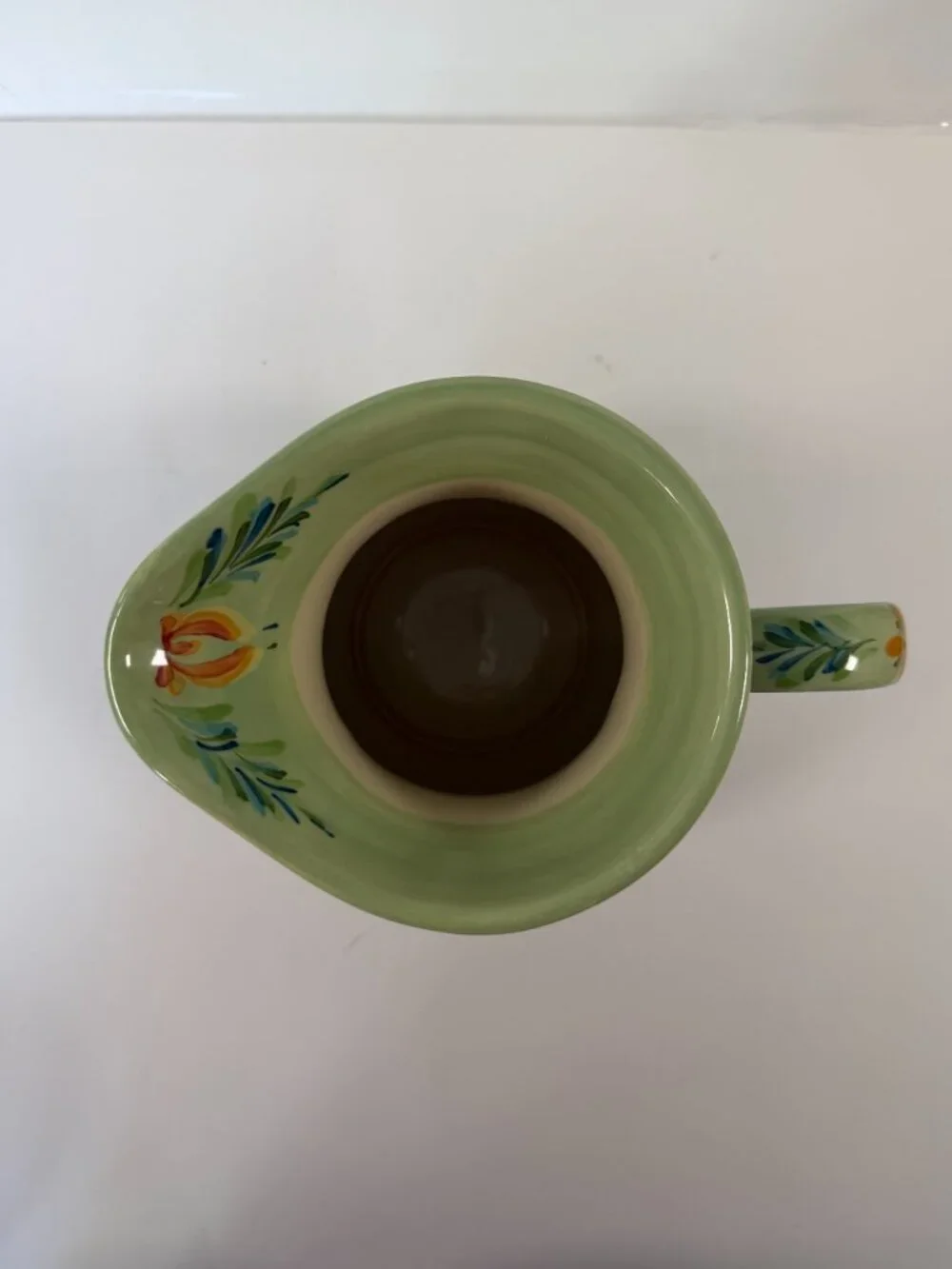 Southern Living at Home Gail Pittman Hand Painted Pitcher  - Provence/Green